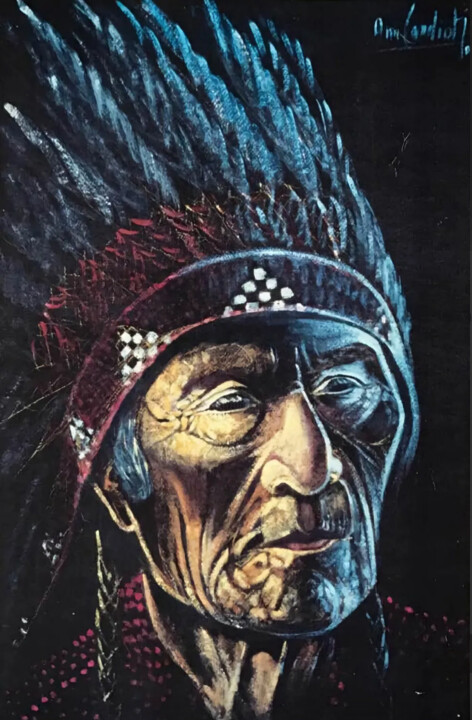CHEYENNE 绘画, 39.4x35.4 in