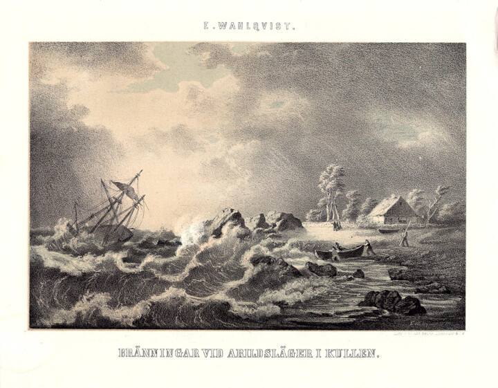 Printmaking titled "Storm" by Christian Envall, Original Artwork, Lithography