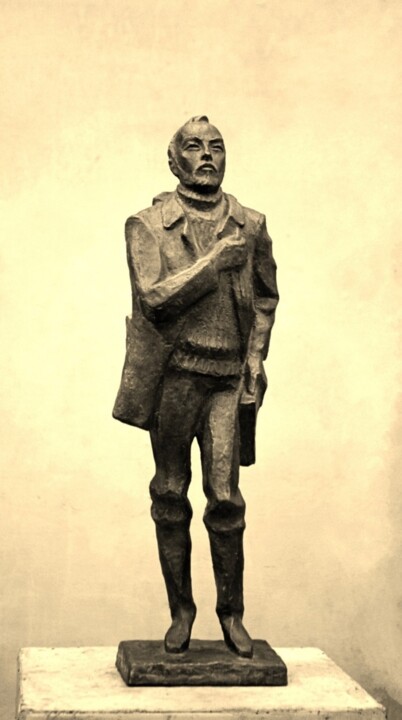 Портрет живописца Станислава Торлопова Sculpture, 20.9x9.5 in
