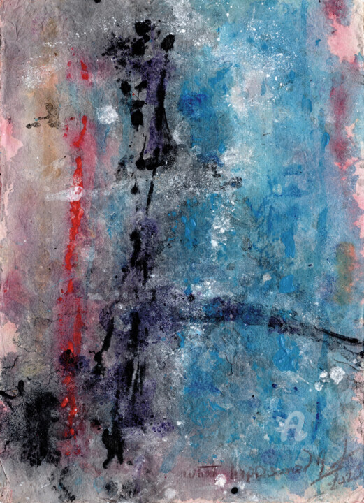 Schilderij getiteld "What happened" door Gordonartist1, Origineel Kunstwerk, Acryl
