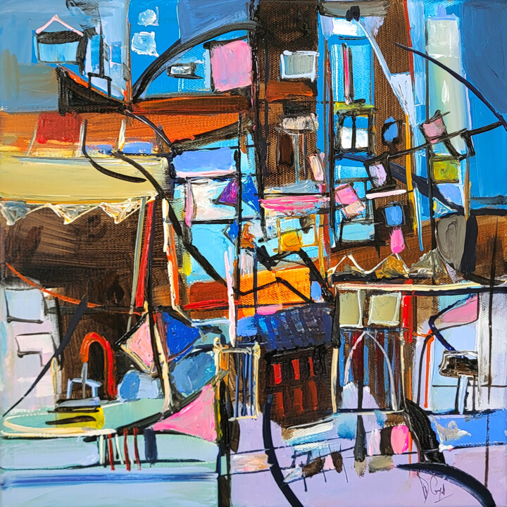 Une perspective stable 绘画, 11.8x11.8 in