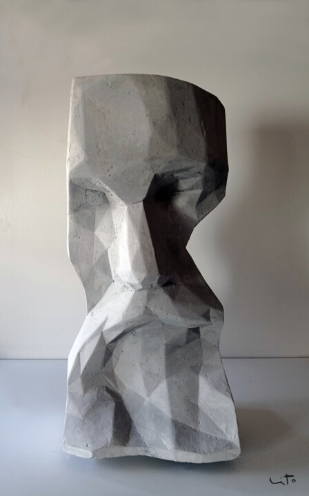 Sculpture titled "Home VII" by Lito, Original Artwork, Concrete