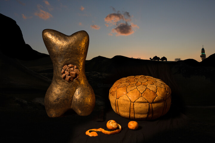 Pouf with Torso and Clementine 数字艺术