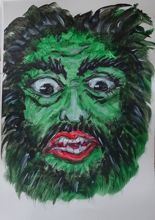 Green Man Malarstwo, 14,6x9,8 in