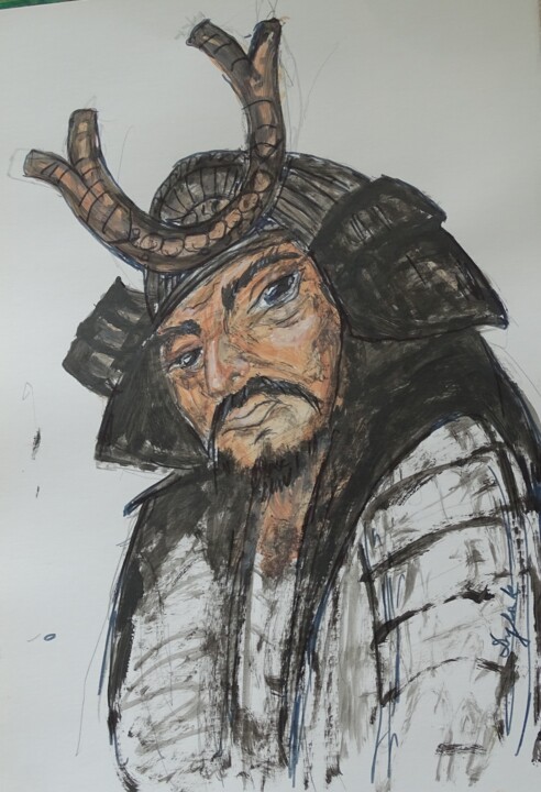Samuraj 绘画, 14.6x10.2 in