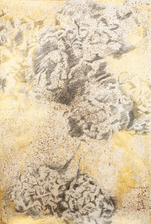Drawing titled "Réminiscence II" by Jen-Chih Yu, Original Artwork, Graphite Mounted on Cardboard
