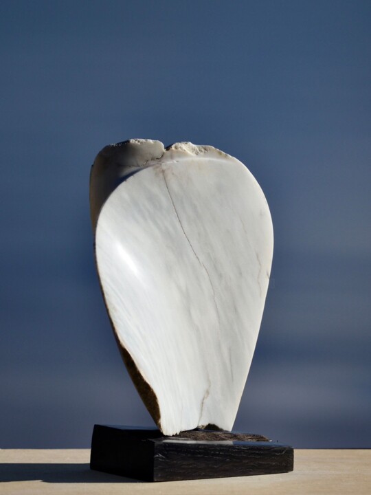 Marbre blanc Louvre Soubiron, Pyrenees Atlantiques. Sculpture, 11x7,1 in