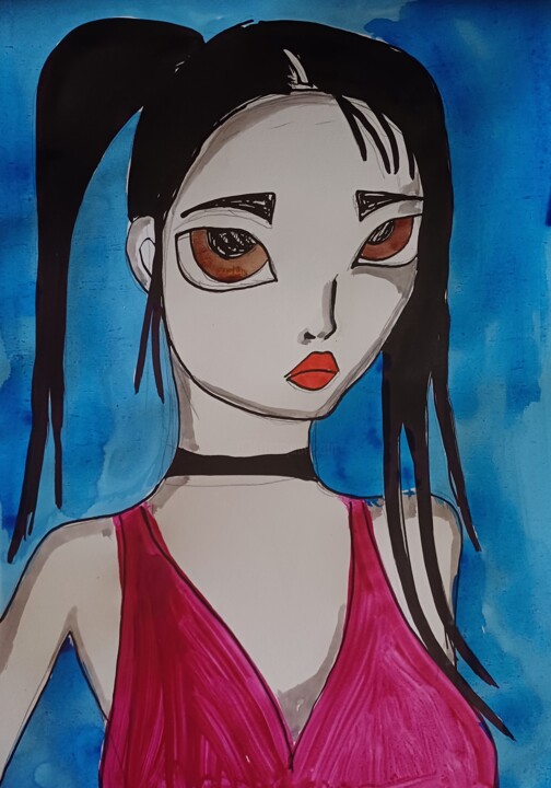 "Underground place" başlıklı Resim Ashton Knighting tarafından, Orijinal sanat, Mürekkep