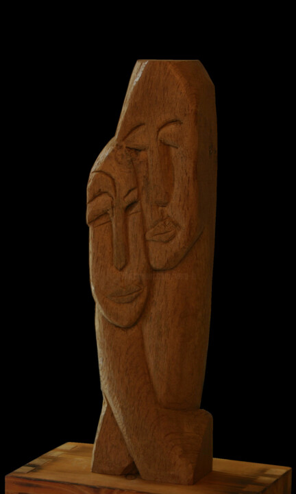 Sculpture titled "Tango for two" by Vera Boldt, Original Artwork, Wood