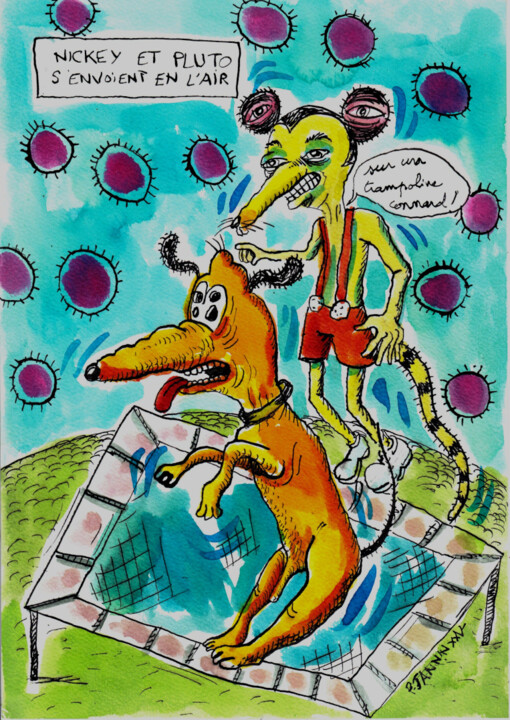 Le trampoline 图画, 11.7x8.3 in