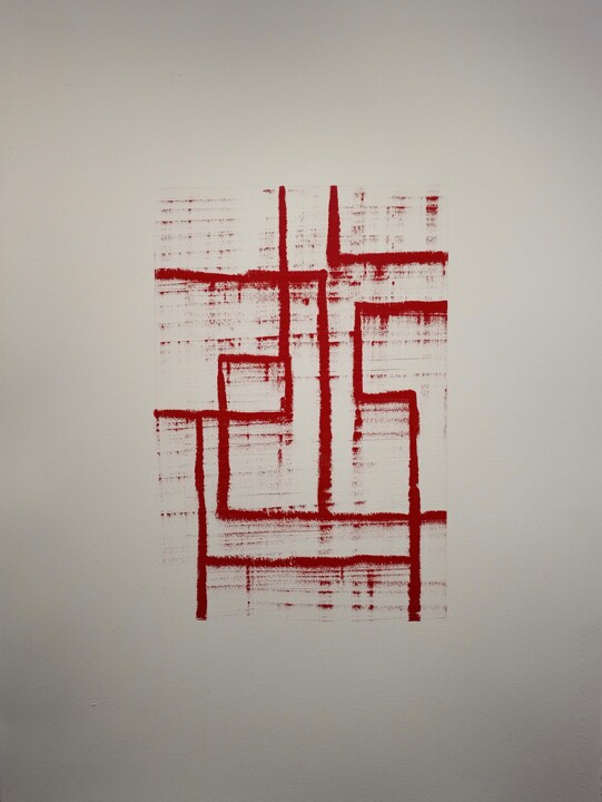 Painting titled "The life lines 8" by Luca Brandi, Original Artwork, Oil