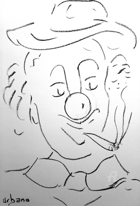 Interdit aux clowns Disegno, 16,1x11,8 in
