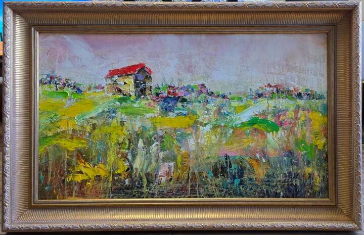 Schilderij getiteld "My country" door David, Origineel Kunstwerk, Acryl