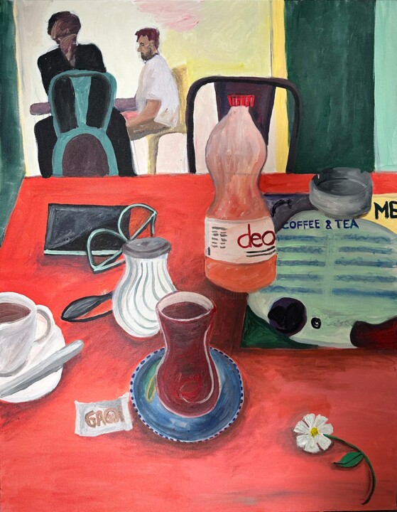绘画 标题为“Turkish tea” 由Barbara Friehs, 原创艺术品, 丙烯 安装在木质担架架上