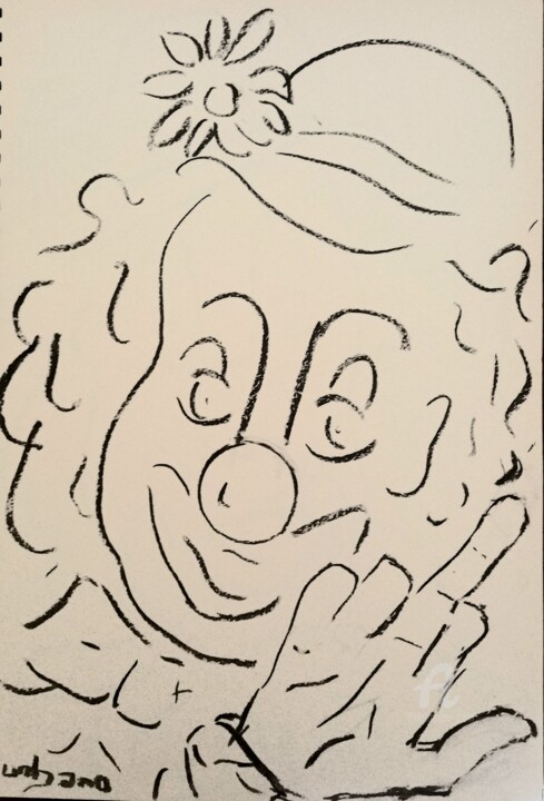 Tous des comiques ! Tekening, 16,1x11,8 in