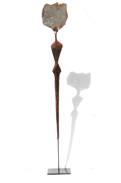 Divinité coiffée, sculpture filiforme sharp Sculpture, 41.3x5.5 in