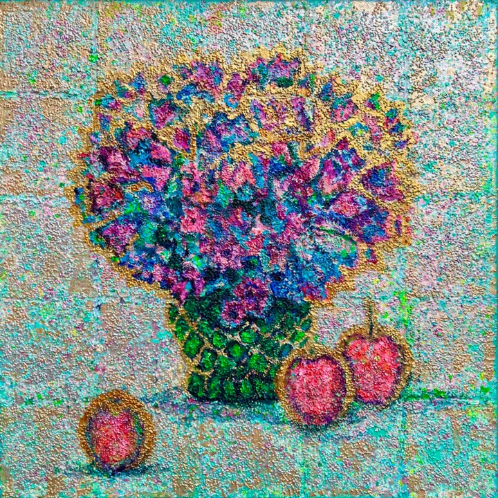 Apfelzeit 绘画, 15.8x15.8 in