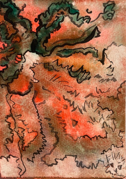 绘画,  8.3x5.8 in 