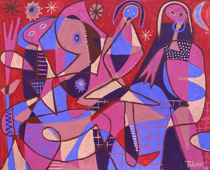 Eclipse femenino 绘画, 15.8x19.7 in