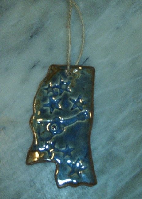 Artcraft titled "Mississippi Blues" by Ceramics In Bloom Pottery, Original Artwork