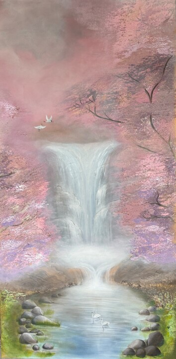 Painting titled "The power of silence" by Inga Zurabiani, Original Artwork, Acrylic