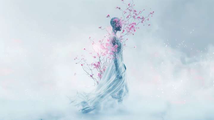 Arte digitale intitolato "Floral Becoming #8…" da Olga Sukhikh (Lolly Shine), Opera d'arte originale, Stampa digitale