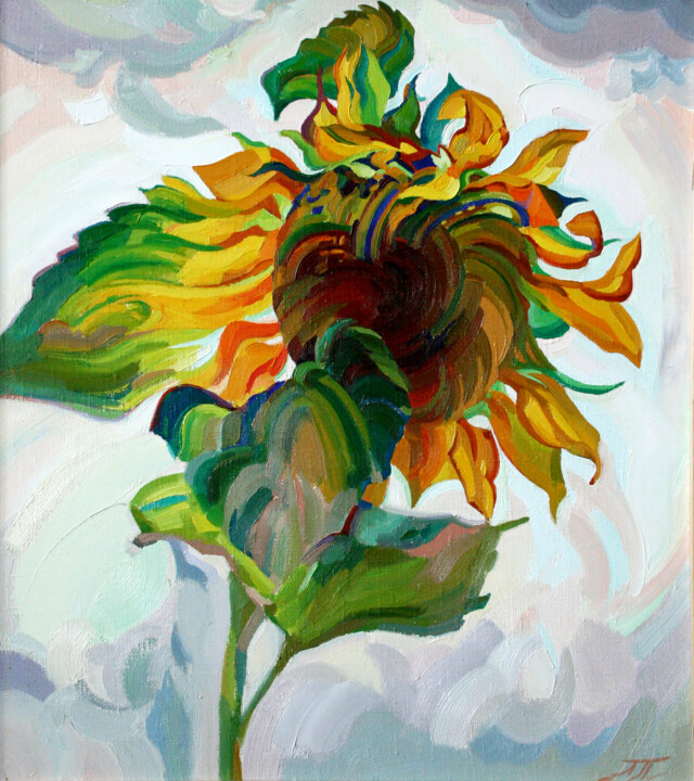 Sunflower 绘画, 24.8x22.4 in