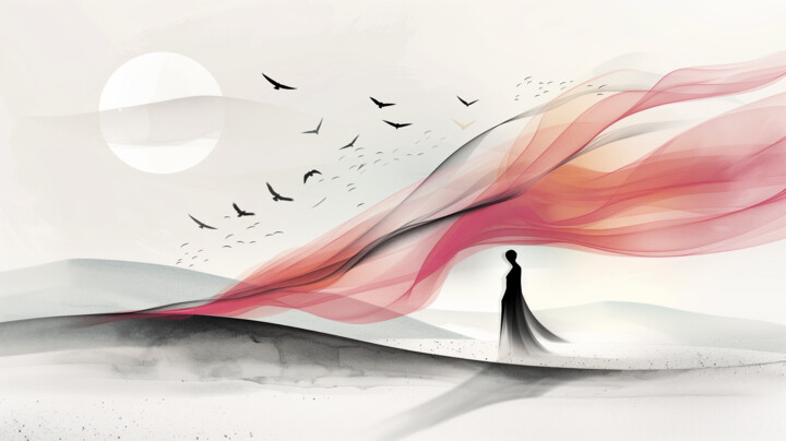 Arte digitale intitolato "Winds of Flight #13…" da Olga Sukhikh (Lolly Shine), Opera d'arte originale, Stampa digitale
