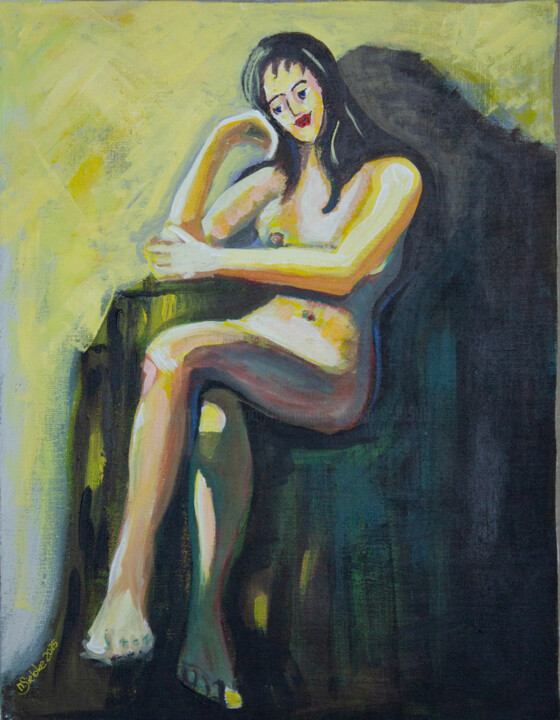 „Sonniger Akt – female nude canvas wall art for living room“
