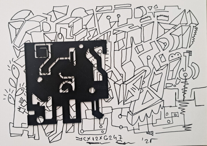 Tekening,  5,8x8,3 in 