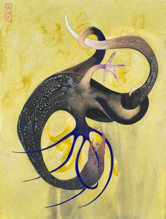 Le cygne noir Baskıresim, 39,4x31,9 in