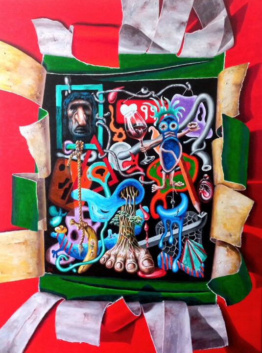 Pintura titulada ""Concetto profondo,…" por Serhii Zavarzin, Obra de arte original, Acrílico