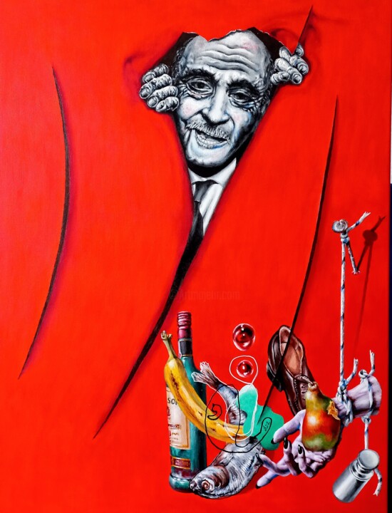Pintura titulada "Siamo qui, Lucio!" por Serhii Zavarzin, Obra de arte original, Acrílico
