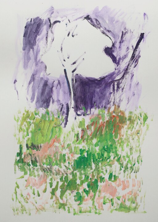Painting titled "Tree" by Ilia Glebov, Original Artwork, Acrylic
