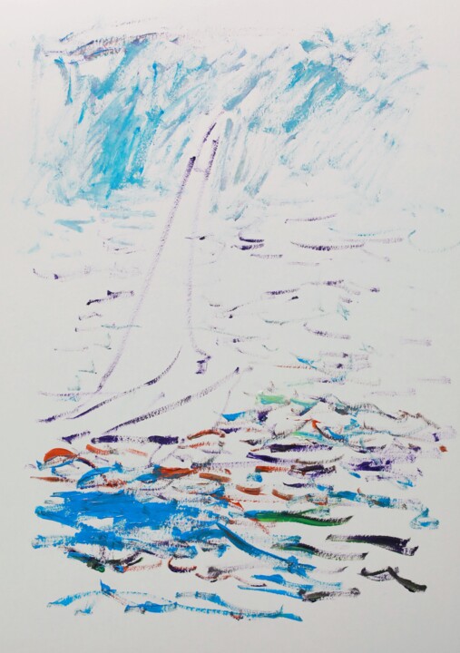 Painting titled "Sail in light" by Ilia Glebov, Original Artwork, Acrylic