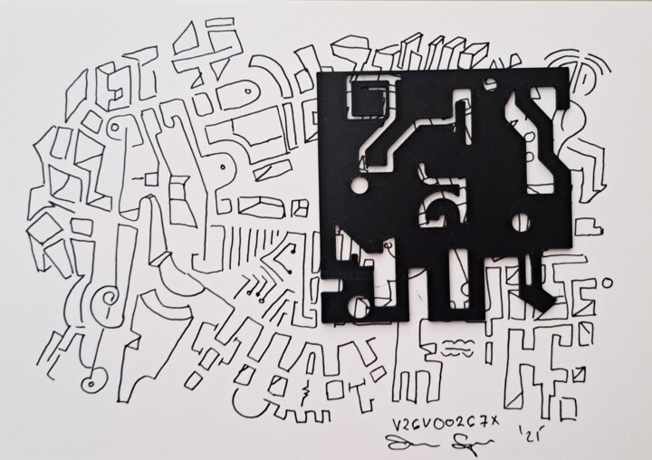 Dessin intitulée "V26V00267X" par Jurica Gotal, Œuvre d'art originale, Marqueur