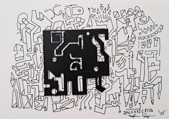 Dessin intitulée "ZALX41268ZJG" par Jurica Gotal, Œuvre d'art originale, Marqueur