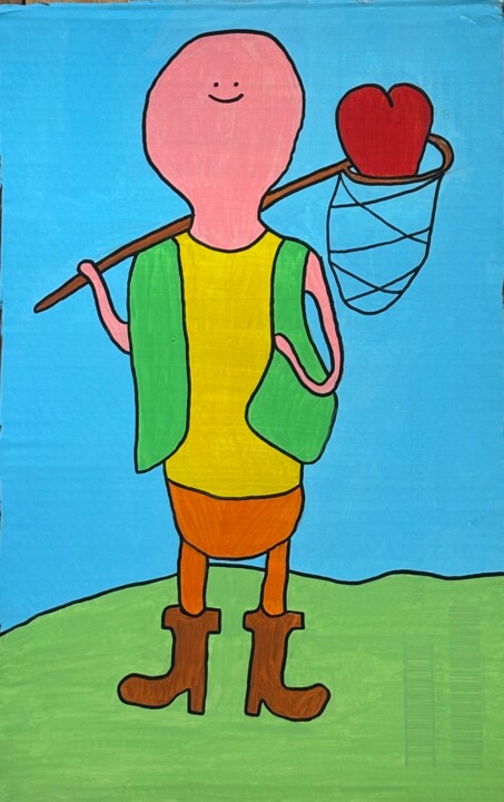 Cueilleur d'amour 绘画, 22.8x16.9 in