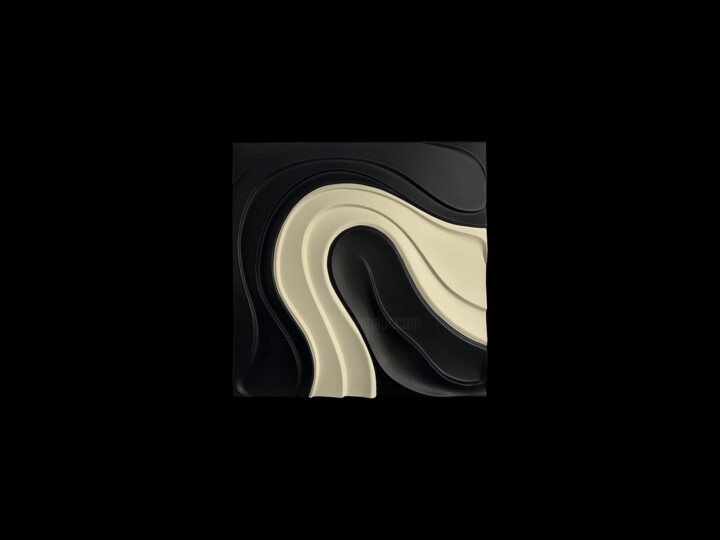 Flowing Contrasts 雕塑, 48x48 in