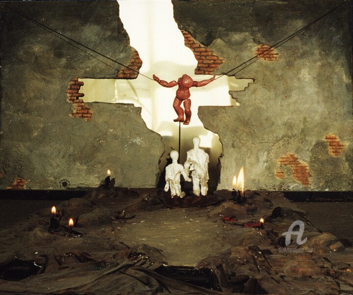 SCENE DESIGN FOR THE PERFORMANCE "HOME" 彫刻, 39.4x43.3 in