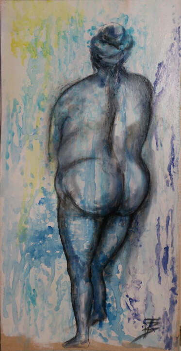 La sortie de douche 图画, 24.4x12.6 in