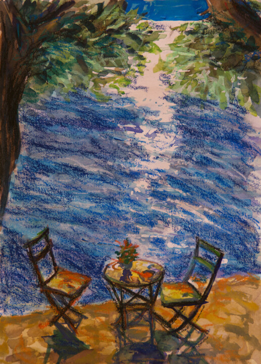 Pintura intitulada "Summer Etude" por Alyona Zavidina, Obras de arte originais, Aquarela