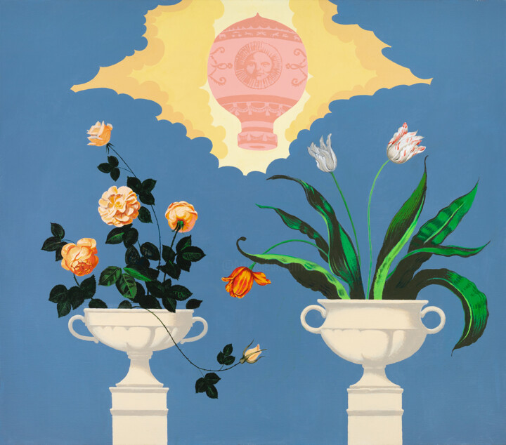 Montgolfière 绘画, 37.4x43.3 in