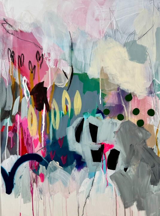 "Untamed Bloom" 绘画, 28.7x21.3 in