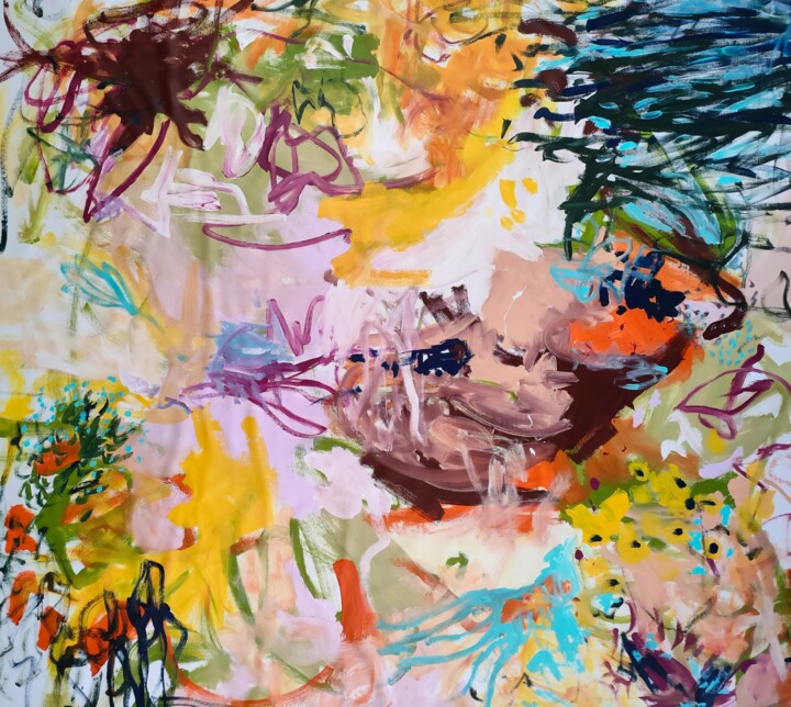Peinture intitulée "Spring Energy" par Emily Starck, Œuvre d'art originale, Acrylique Monté sur Châssis en bois