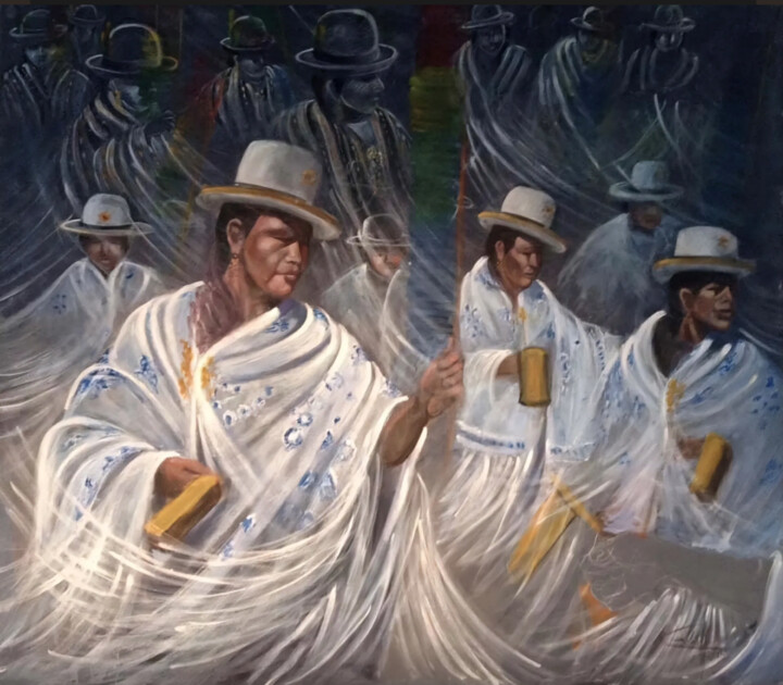 THE DANCERS / LAS BAILARINAS 绘画, 66.9x70.9 in