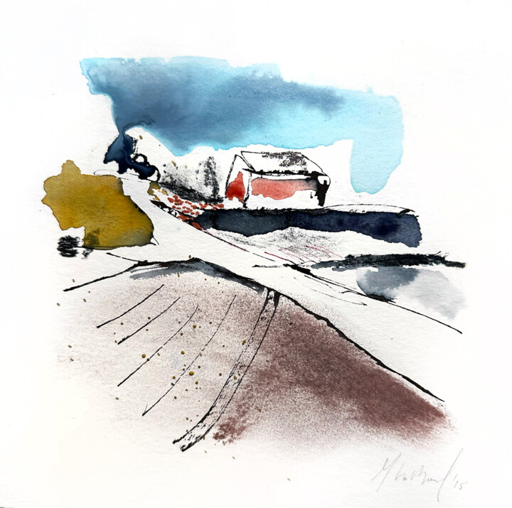 Drawing titled "Naturaleza 030725" by Isabelle Van Brussel, Original Artwork, Ink