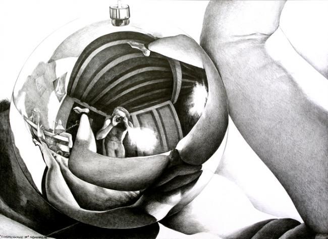 Drawing titled "cosmogonie III" by Alain Bonnand, Original Artwork