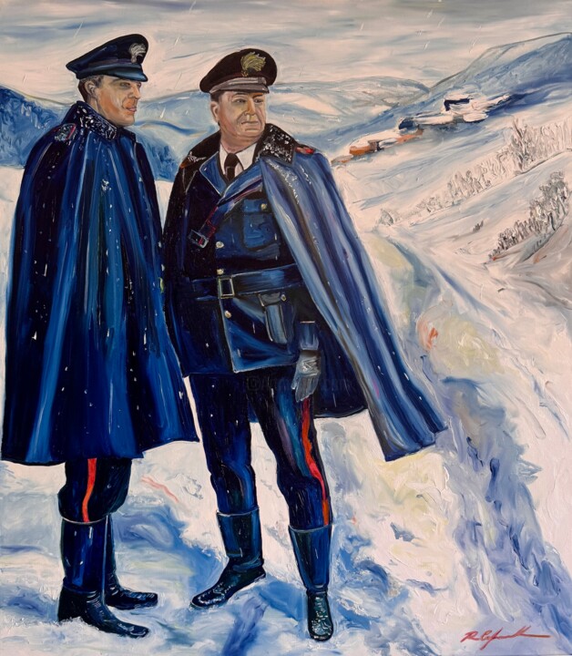 Orme nella Tormenta 绘画, 31.5x27.6 in