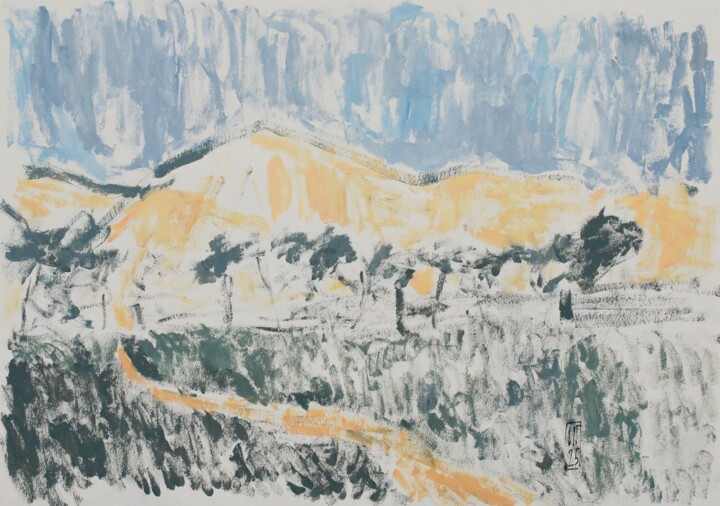 Painting titled "Vinograd" by Ilia Glebov, Original Artwork, Acrylic